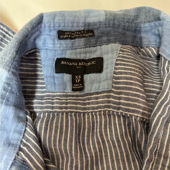 Banana Republic Long Sleeve Untucked Fit Blue XS - Picture 3 of 4